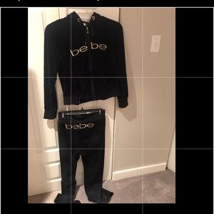 Bebe sweatsuit, black, medium